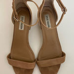 Steve Madden  Irene Tan Suede Ankle Strap Block Heel Dress Sandals Photo 0