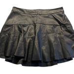 Entro  Faux Leather Pleated Mini Skort Size M Side Zip Preppy Biker Skater Y2K Photo 0