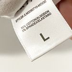 Akira Size Large White RICH GIRL SHORT SLEEVE RHINESTONE EMBELLISHED BABY TEE Photo 4