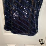 Loft  Navy/Black Sequin Accent Sleeveless Blouse Small Photo 4