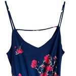 Xhilaration  blue and floral print jumpsuit with spaghetti straps size medium Photo 2