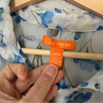 Joe Fresh 🦋  White Blue Floral Lightweight Button Down Blouse Casual XL Photo 1