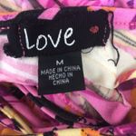 Vintage Y2K cut out back dress newsprint tropical flower hot pink bodycon SZ M Size M Photo 8