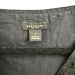 Ann Taylor  Factory Black Eyelet Peplum Hem Button Down Blouse Photo 1