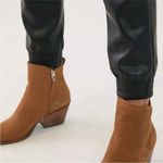 Avec Les Filles  Womens Faux Leather Cuffed Joggers Size Medium Black Sporty Edgy Photo 1