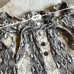 Entro Snake Print Paperbag High Rise mom Shorts Photo 2