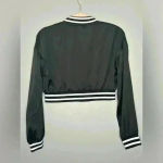 Daisy  Black and White Bomber Women's Jacket (491) Photo 2