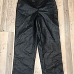 Nasty Gal NWT  Black Faux Leather cropped pants sz 6 Photo 1