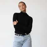 Charcoal clothing black turtle neck top Size 2 Photo 2