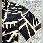 ZARA Twist Crop Charcoal/Cream Abstract Tropical Print Resort Wear Top Sz XS🧡 Photo 10