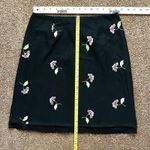 Alberto Makali VTG  Skirt 10 Dark Floral Embroidered Midi Lace Trim Zip Up Photo 6