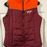 VT Virginia Tech Hokies Vest Puffer Orange Burgundy Medium Sports by Carl Banks Photo 0