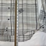 Diesel  Slim Fit Plaid Button Down Shirt Womens Medium Gray‎ Photo 6