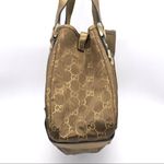Gucci Limited Edition Abbey Brown Gg Fabric Gold Vintage Bag Photo 3