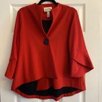 Joseph Ribkoff  Women's Red Ponte Asymmetrical Swing Jacket Blazer Size 6 Photo 0