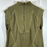 Anthropologie Daily Practice by  Meru Zip-Front Mini Dress Olive Size Large EUC Photo 3
