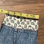 Prezzia Vintage Rare High Rise Acid Wash Tapered Jeans Blue With Cream Paisley Trim 12 Photo 4