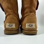 UGG  Lo Pro Brown Suede Button Foldover Boots with Logo Cuff 8 Photo 12