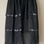 Gothic sz S black sheer half train skirt Photo 0