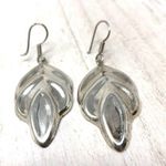 Sterling Silver TAXCO leaf shaped earrings, 13.2g Photo 0