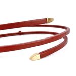 Bottega Veneta Snake Wrap Around Rust Leather Belt Photo 3