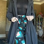 Trench Coat Button Up Cardigan Great Condition Black Large Photo 0