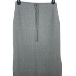 New York & Company Gray Maxi Length Side Slits Tie Waist Zip Back Skirt 10 Photo 0