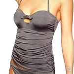 Athleta  - NWT Knot Bow Swim Beach Tankini Lined Ruched Padded HalterTop Sz M Photo 0