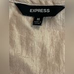 EXPRESS METALLIC BLUSH LIGHT ROSE SHIMMERY RUFFLE ACCENT BLOUSE Photo 3