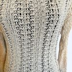 American Eagle  cream crochet sweater Size XS Photo 1