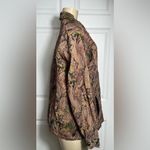 Tudor Court by Haband Vintage Woven Tapestry Floral Brocade Button Up Jacket Brown Size L Photo 4