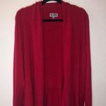 JM Collection Cardigan Red Sweater Knit Open Cardigan Sz XXL GUC Ribbed Photo 1