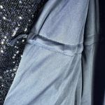 Steve Madden Showstopper Duster Sequin Size Small Midnight Blue Concert Photo 8