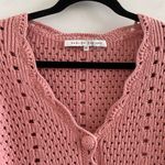 English Factory  Pink Cottagecore Crochet Knit Cropped Cardigan Size XS Photo 4