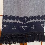 Tory Burch  navy blue wool blend fringe skirt size 8 Photo 2
