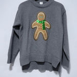 New York Laundry  Gray Sweater with Gingerbread Design Photo 0