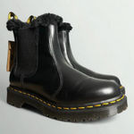 Dr. Martens 2976 Leonore Faux Fur Lined Leather Chelsea Boots in Dark Grey Atlas Photo 0