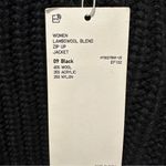 Uniqlo Lambswool Blend Zip-Up Jacket Sweater NWT Black Large Photo 4