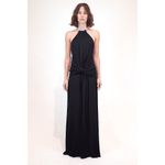 Jonathan Simkhai Annabelle Halter Gown in Black 8 New Womens Maxi Dress Photo 15