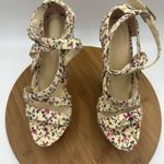 Forever 21  Women’s Floral Print Strappy Wedges Size 7‎ Photo 6