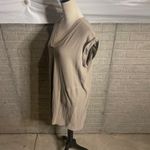 ATM Anthony Thomas Melillo Dress S/P Pima Cotton V Neck Short Sleeve Tan Photo 1