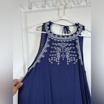 On The Road  Navy Bohemian Ambroidered Mid Length Dress Size Large NWT #5647 Photo 1