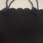 Black Scalloped Crop Top Size M Photo 1