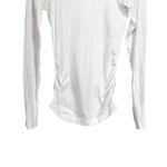 Athleta  Speedlight Seamless Womens Sz XS White Ruched Long Sleeve Top Stretch Photo 2