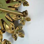 Vintage Emerald Green Aurora Borealis Rhinestone Flower‎ Brooch Pin Photo 8