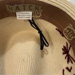 Hatch Cream & Brown Floral Rafia Embroidered Stingy Brim Adjustable Fedora OS Photo 4