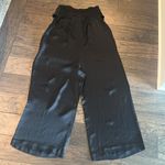 Madewell NWT Petite Black Satin Tie Front Strapless Jumpsuit Sz 8P Photo 8