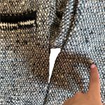 St. John  Couture Tweed Wool Blend Blazer Black White Jacket Chain Trim Career Photo 12