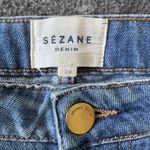 Sézane Sezane Womens Blue Solid High Rise Straight Denim Jeans Cotton Size 28 Photo 2