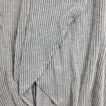 Caution to the Wind Faux Wrap Dress Womens M Gray Stripes Sleeveless Stretch Photo 9